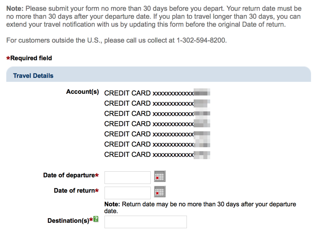 amex foreign travel notification