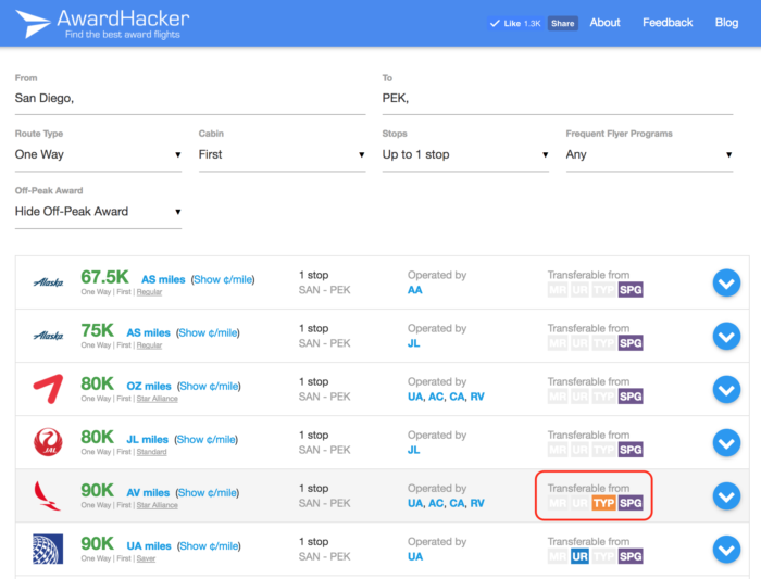 AwardHacker Review: The Best Award Flight Search Engine! (2017.11 ...